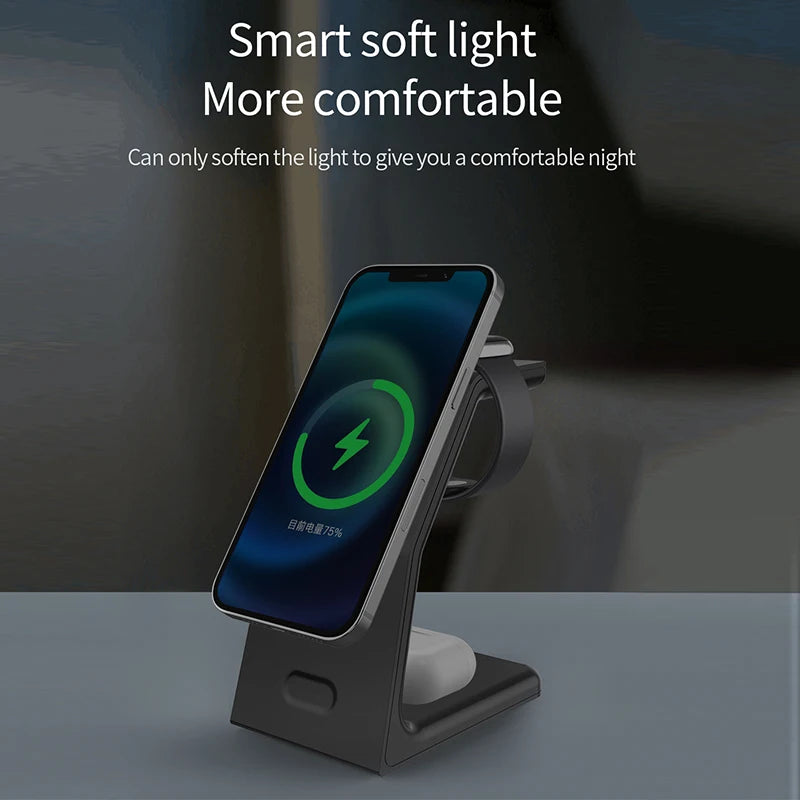 200W 3 In 1 Magnetic Wireless Charger