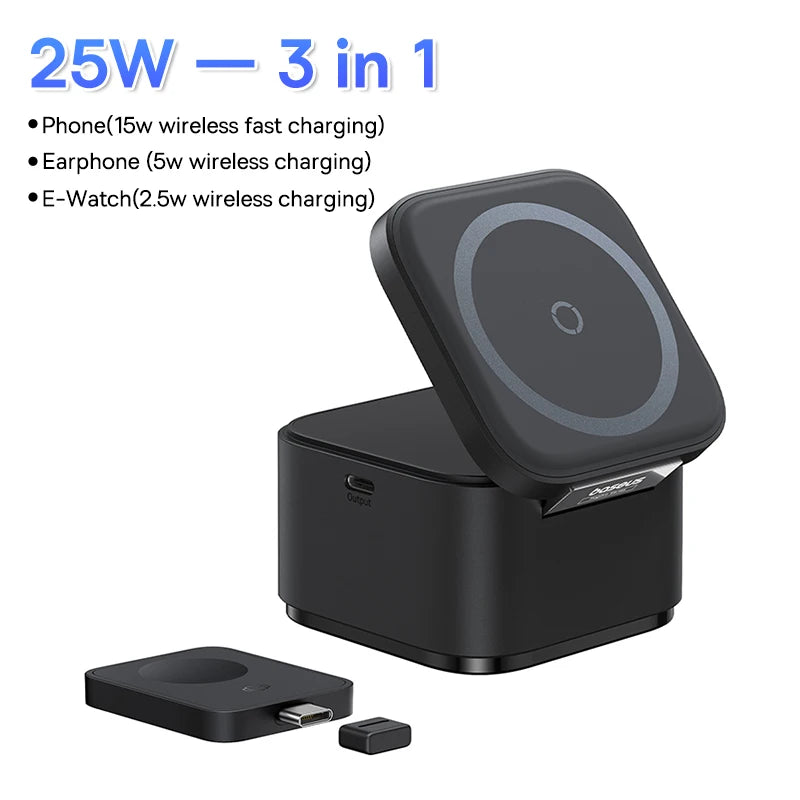 3-in-1 Magnetic Wireless Charger Stand 25W