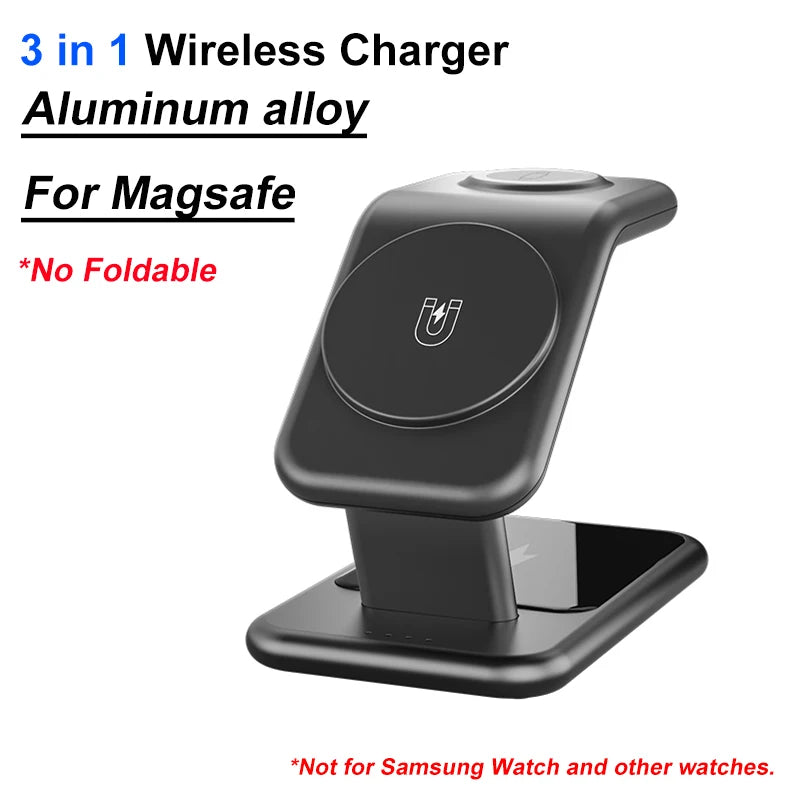 200W 3 In 1 Magnetic Wireless Charger