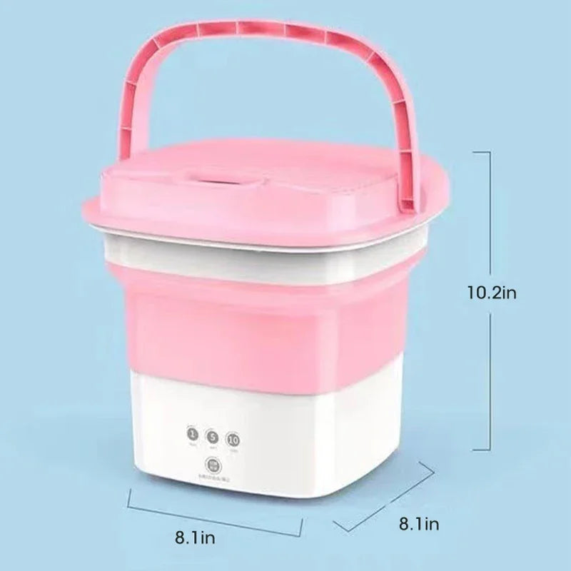 Foldable washing machine with dryer