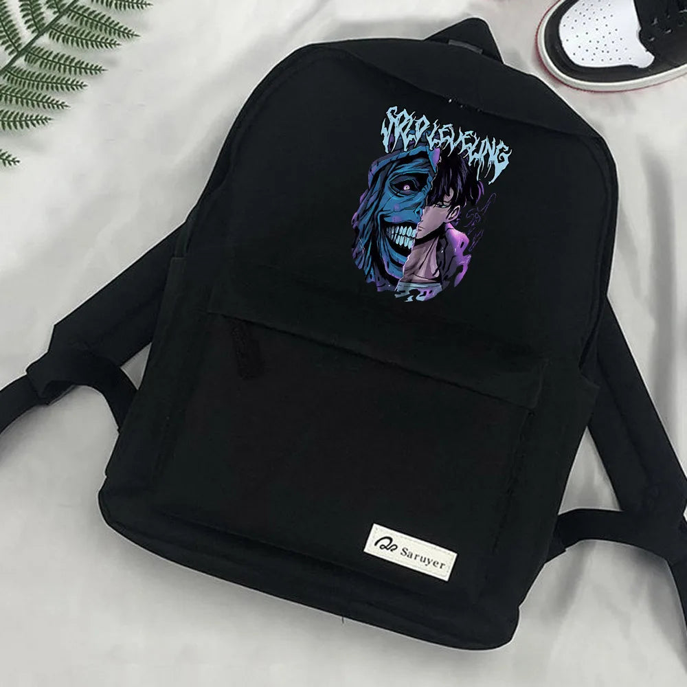 Japanese Anime Solo Leveling Schoolbag Backpack Teenagers