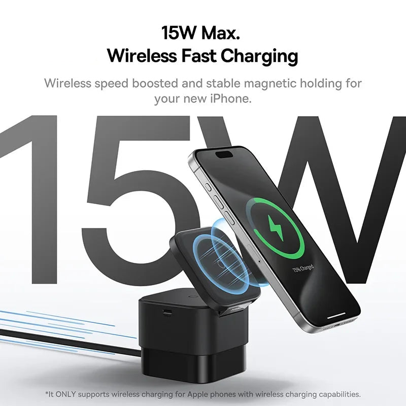 3-in-1 Magnetic Wireless Charger Stand 25W