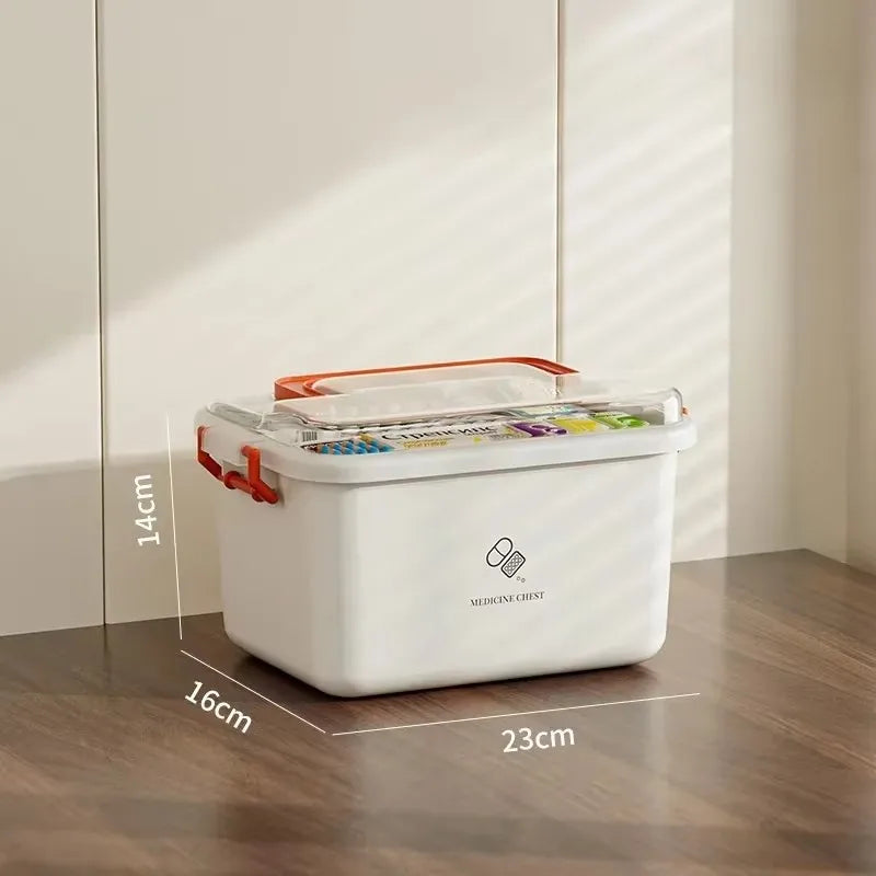 Large Capacity Portable Medicine Box for Home Use