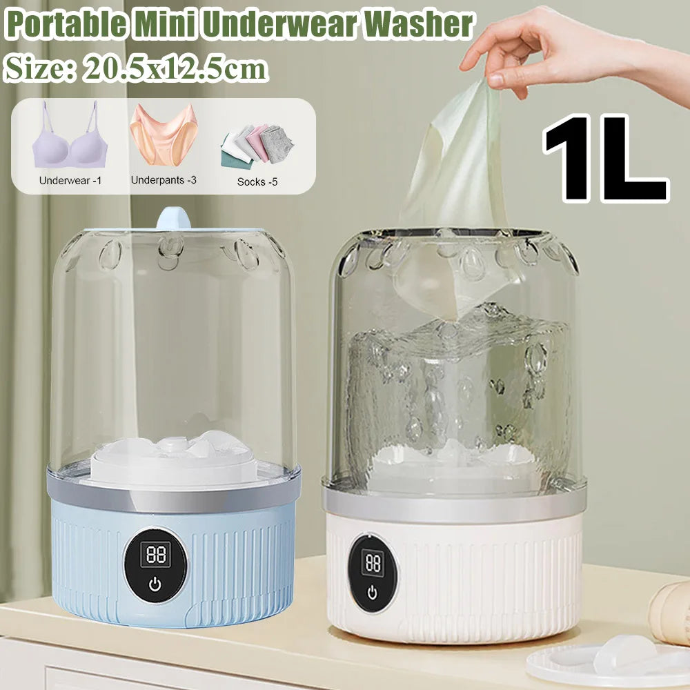 1L Mini Rechargeable Underwear Washing Machine