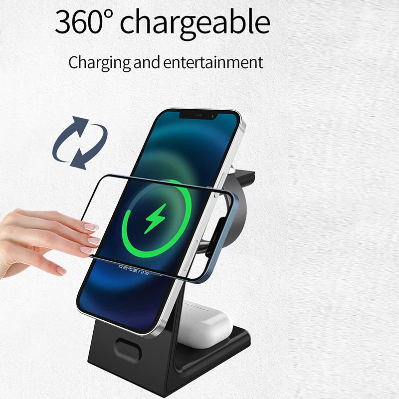 200W 3 In 1 Magnetic Wireless Charger