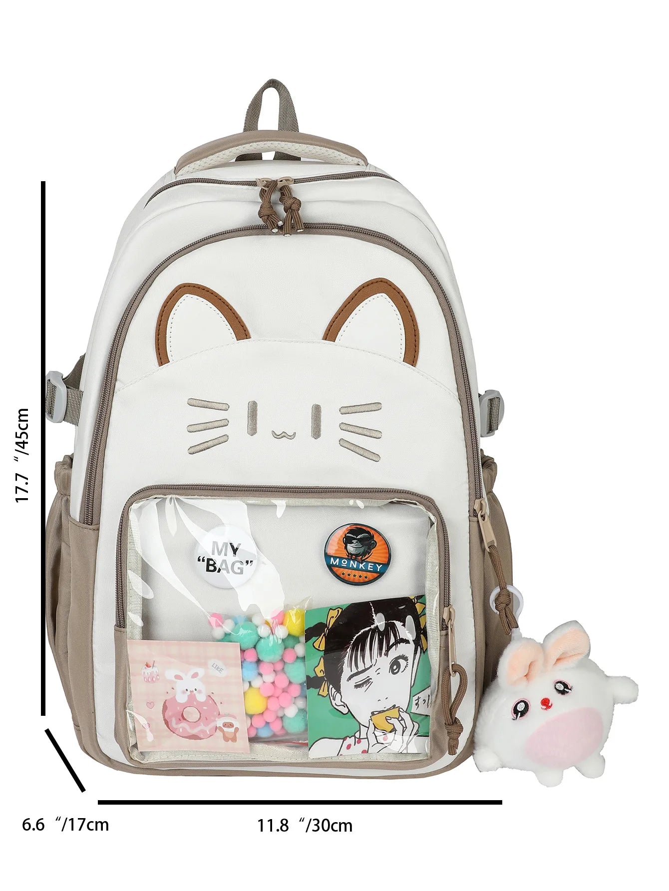 Fashion Backpack Cute Ita Bag Graffiti Large Capacity Backpack