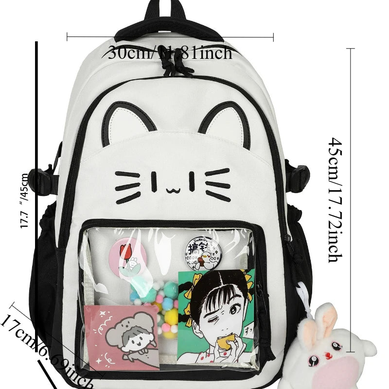 Fashion Backpack Cute Ita Bag Graffiti Large Capacity Backpack