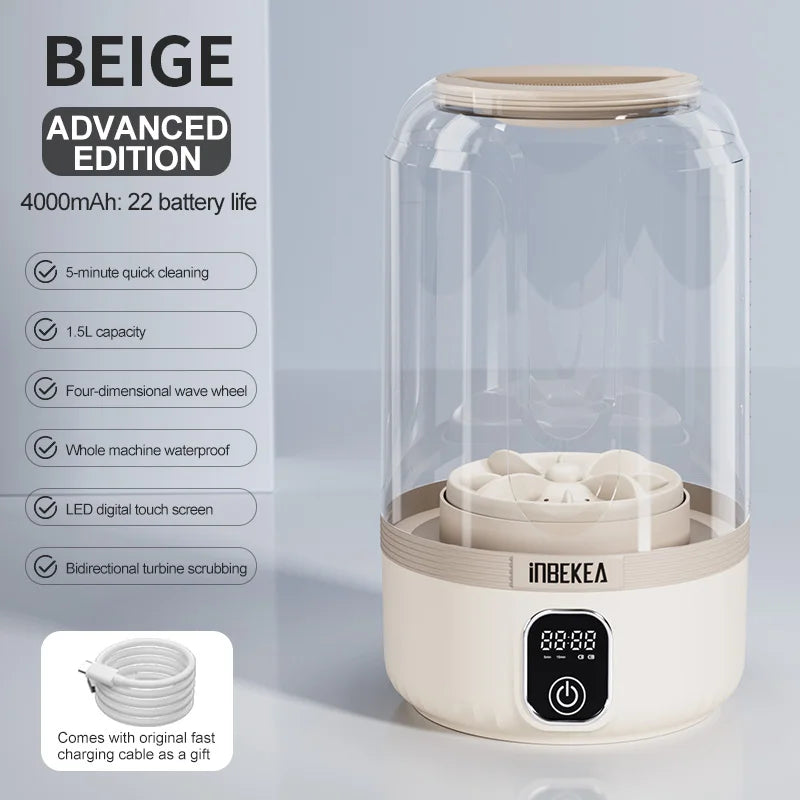 1.5L Cordless Portable Washing Machine