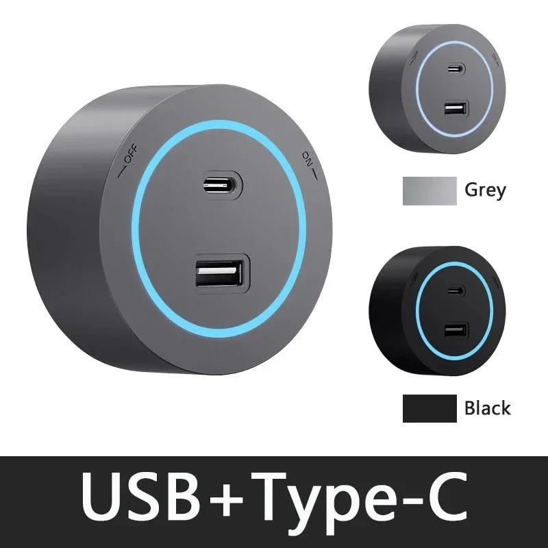 Railway socket with USB port