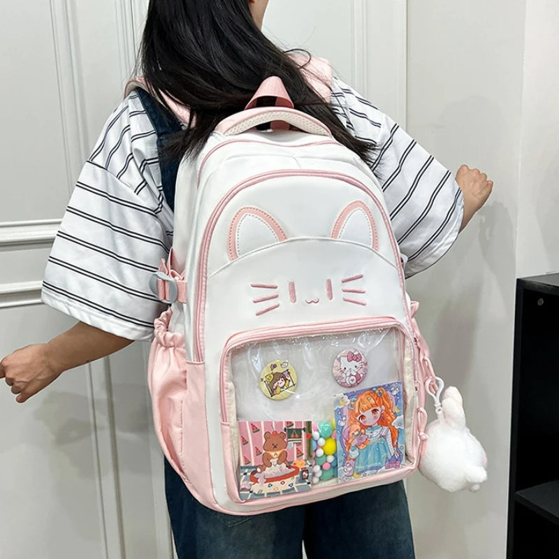 Fashion Backpack Cute Ita Bag Graffiti Large Capacity Backpack