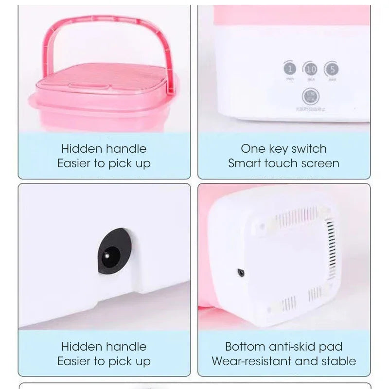 Foldable washing machine with dryer
