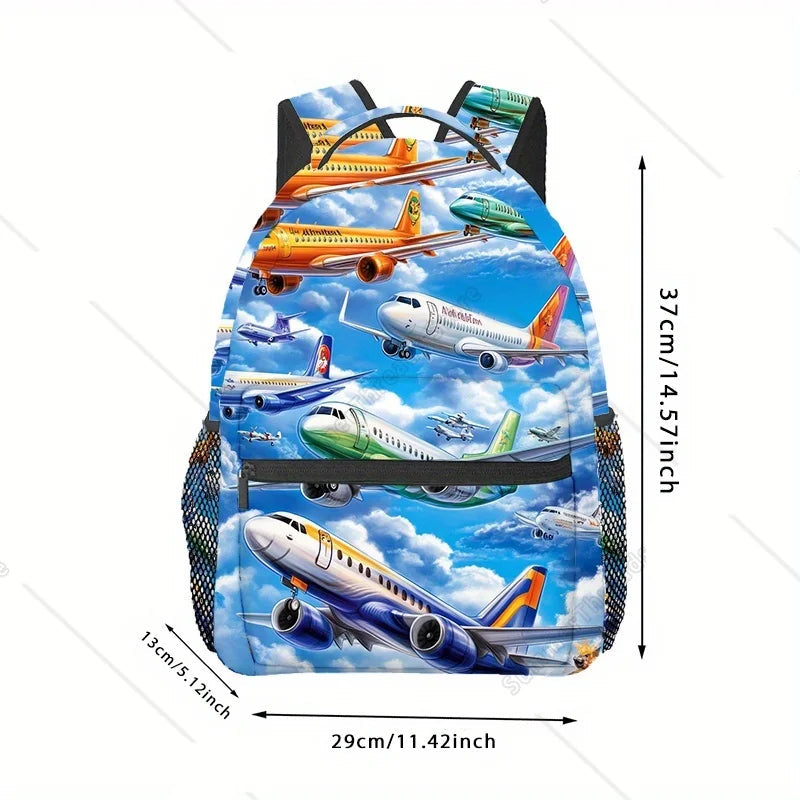 Cartoon Aircraft Floating Lightweight Bag Back To School