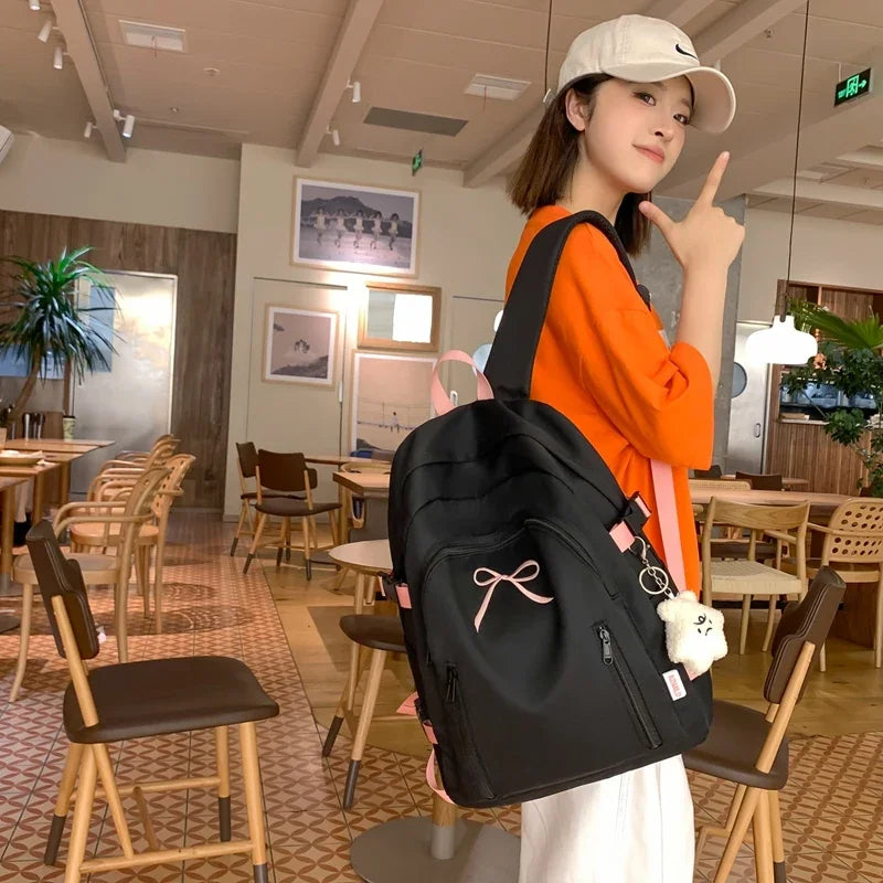 School backpack for women and men and books