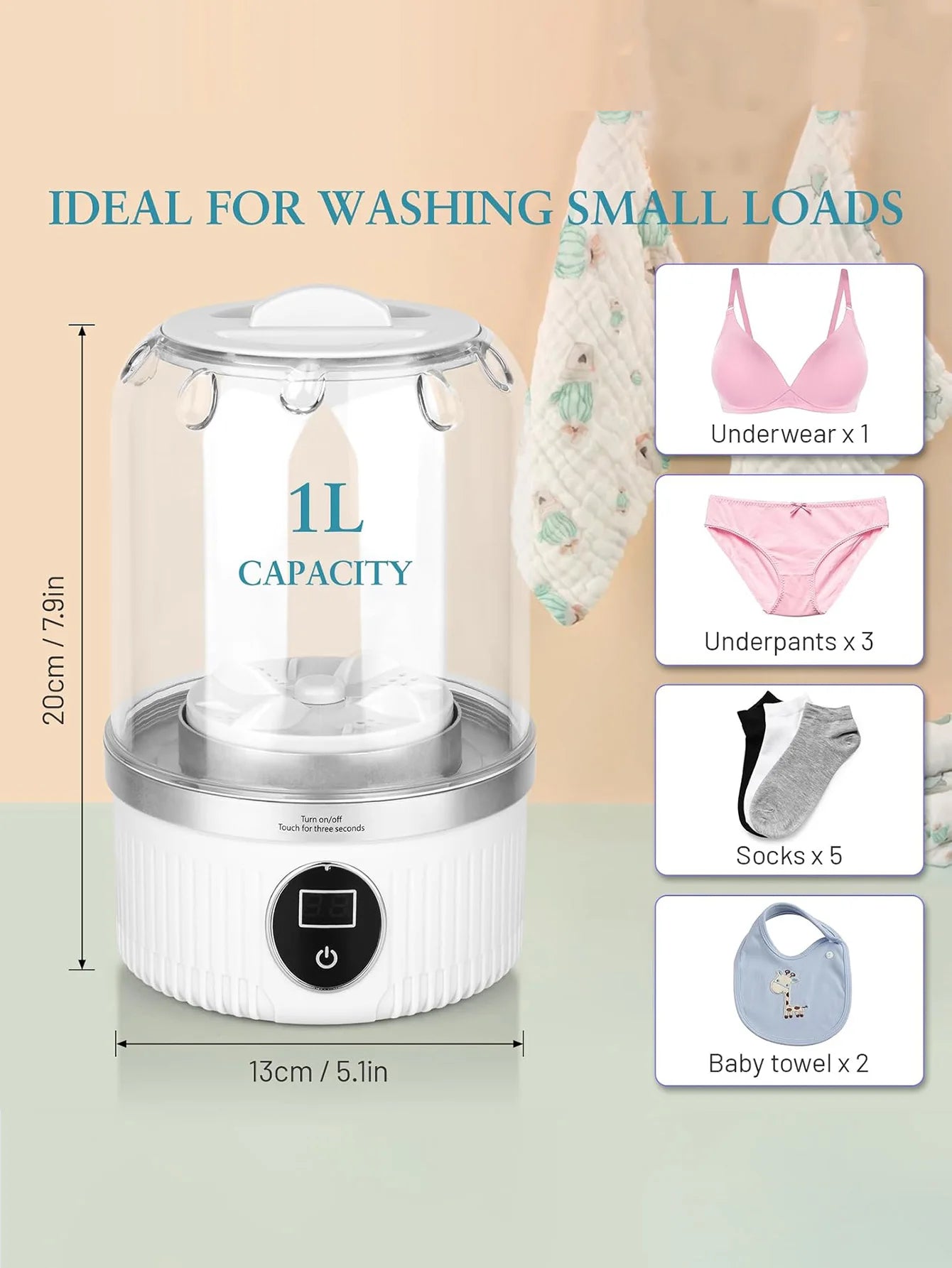 Indoor washing machine and portable mini washing machine