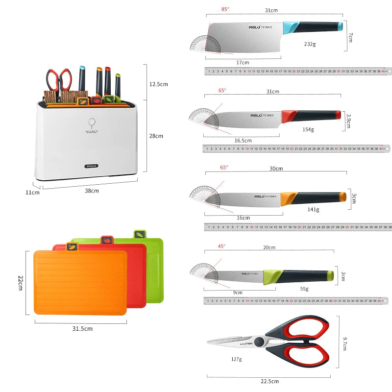 Kitchen knife set, knife holder