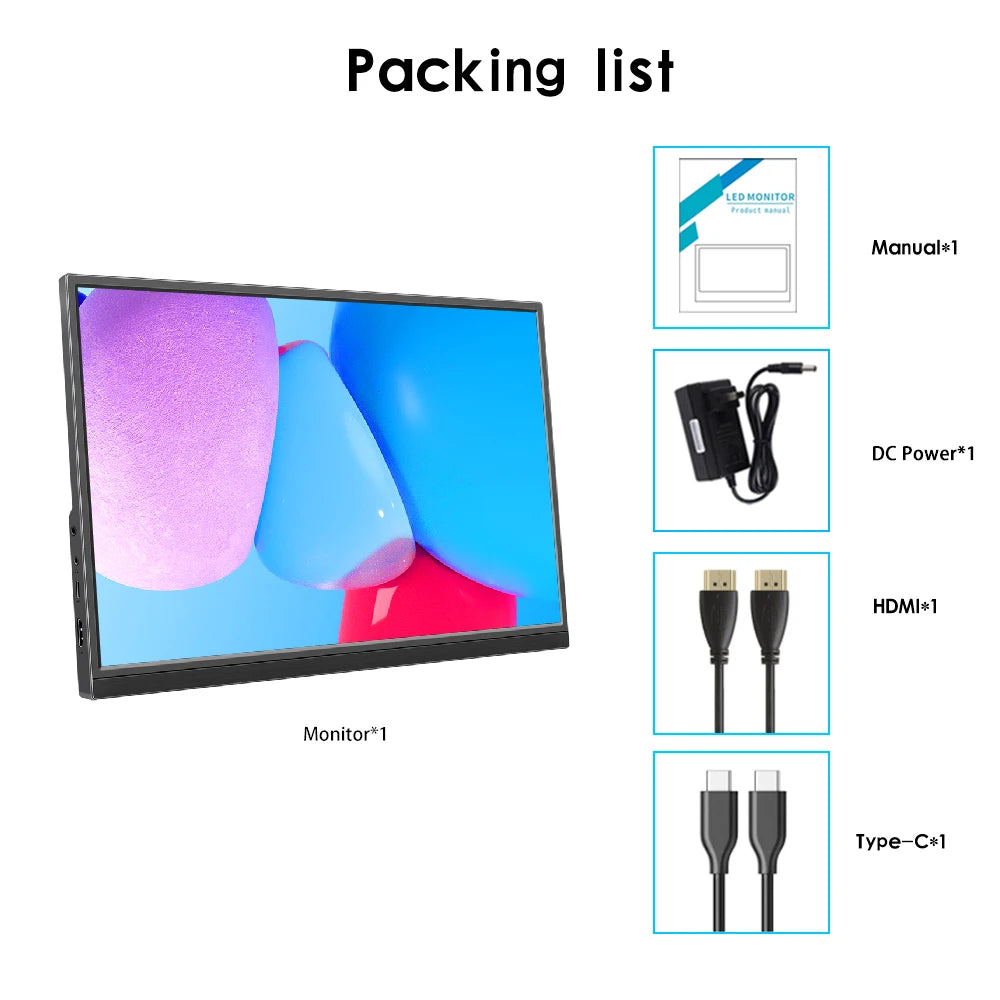 17.3-inch Full HD 60Hz Portable LCD Gaming Monitor