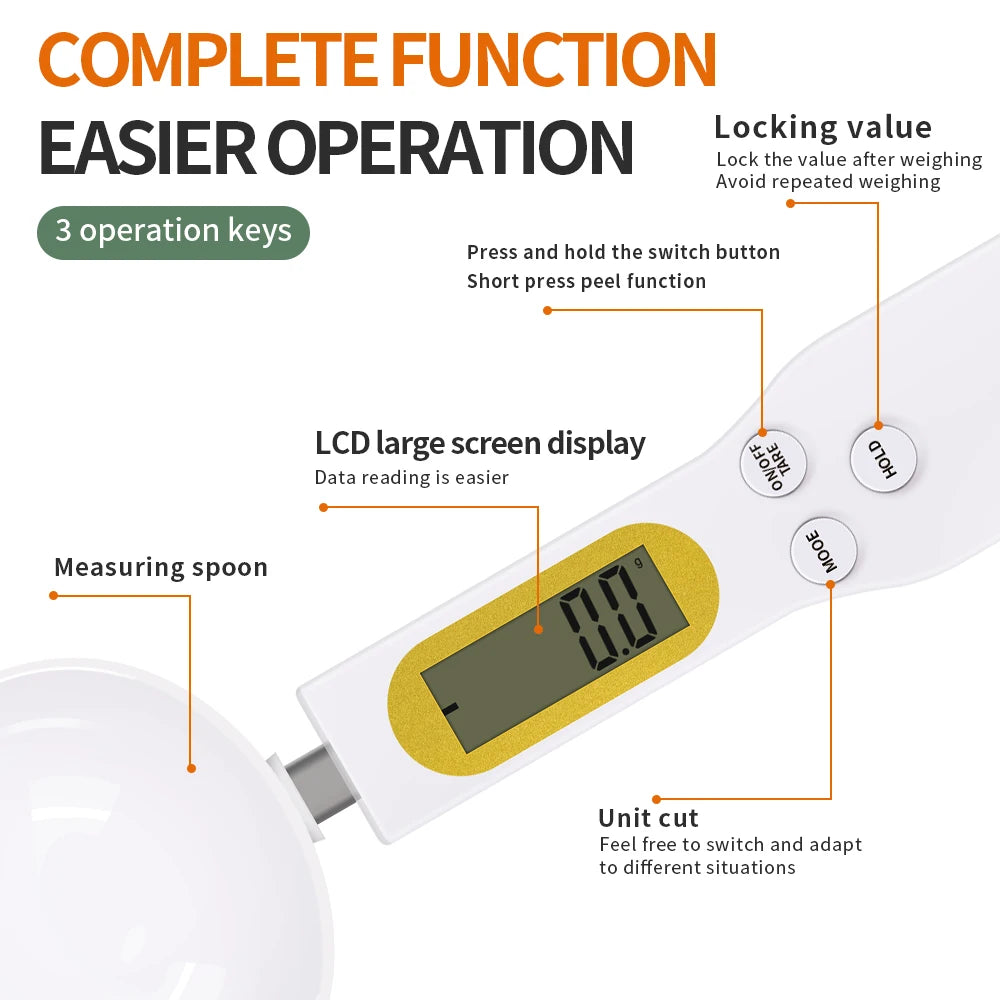 500g/0.1g Electronic Kitchen Scale, Spoon Scale