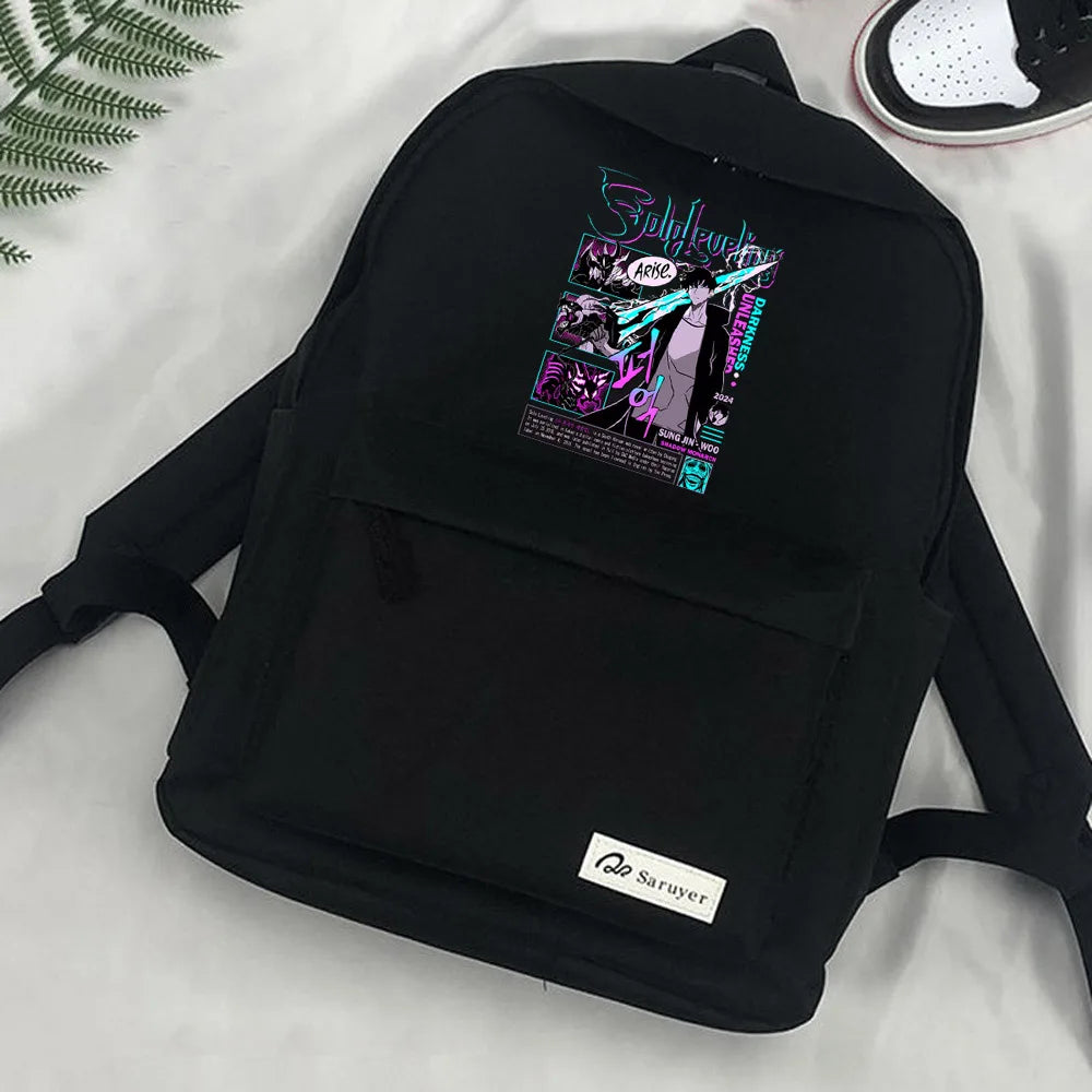 Japanese Anime Solo Leveling Schoolbag Backpack Teenagers