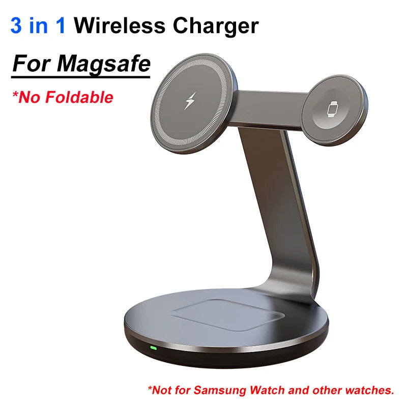 200W 3 In 1 Magnetic Wireless Charger