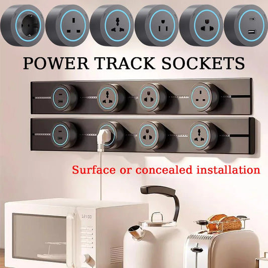 Railway socket with USB port