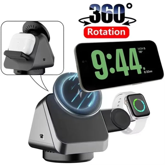 3 in 1 Wireless Charger Stand Magnetic Fast Charging