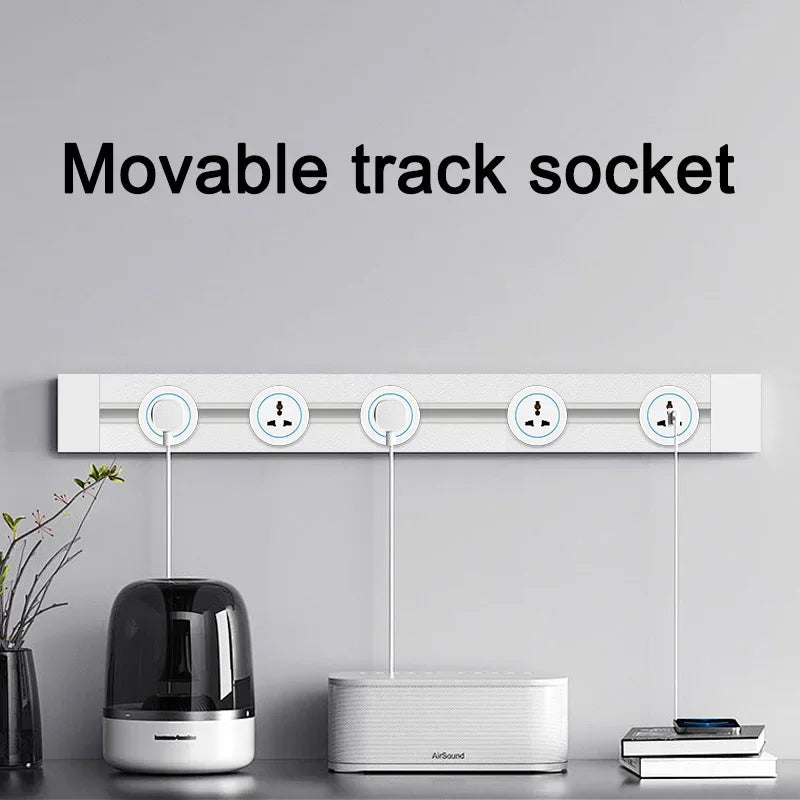 Removable kitchen wall socket with USB port