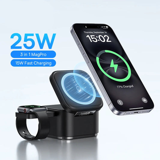 3-in-1 Magnetic Wireless Charger Stand 25W