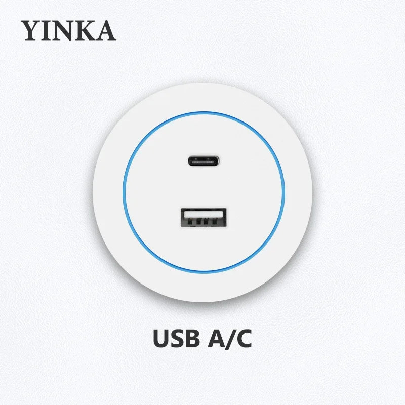 Removable kitchen wall socket with USB port