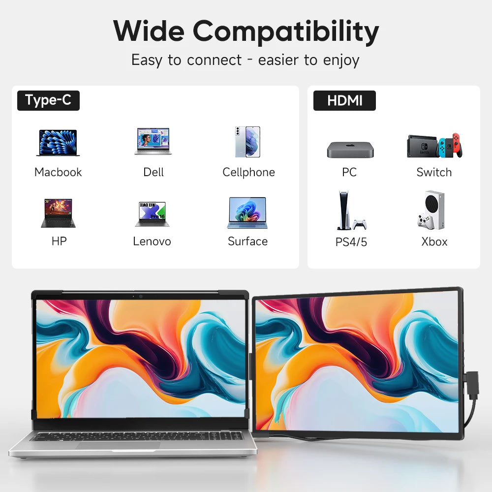 14.1-inch FHD 1200p portable monitors