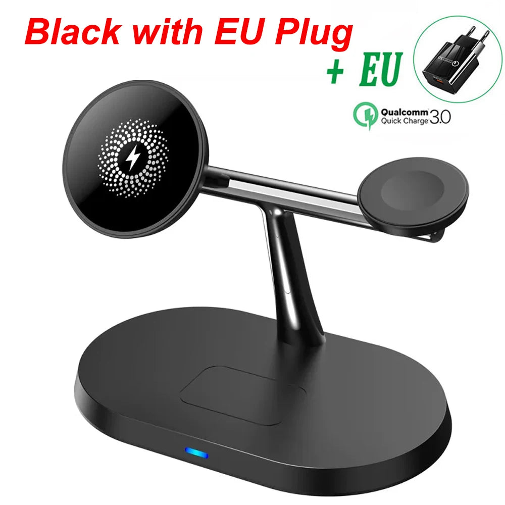 100W 3 in 1 Magnetic Wireless Charger