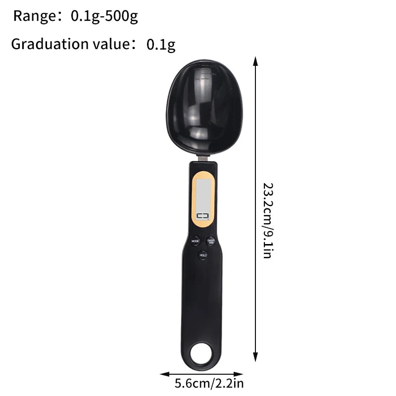 Small battery-operated electronic measuring spoon