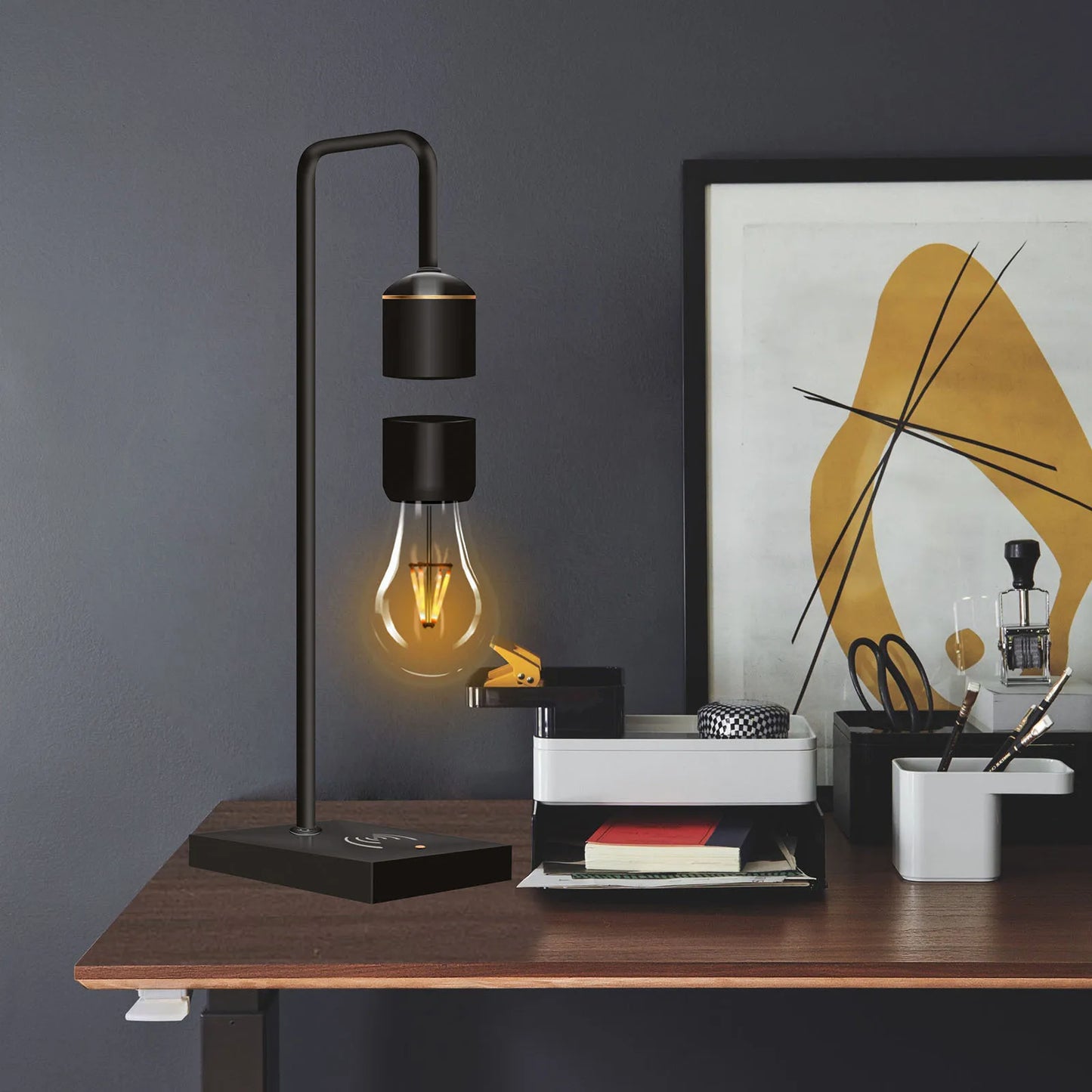 Magnetic Wireless Floating LED Lamp for Wireless Charging
