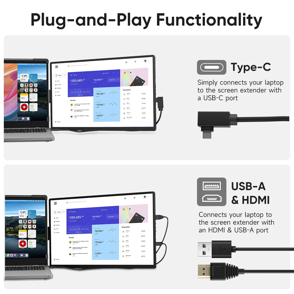 14.1-inch FHD 1200p portable monitors