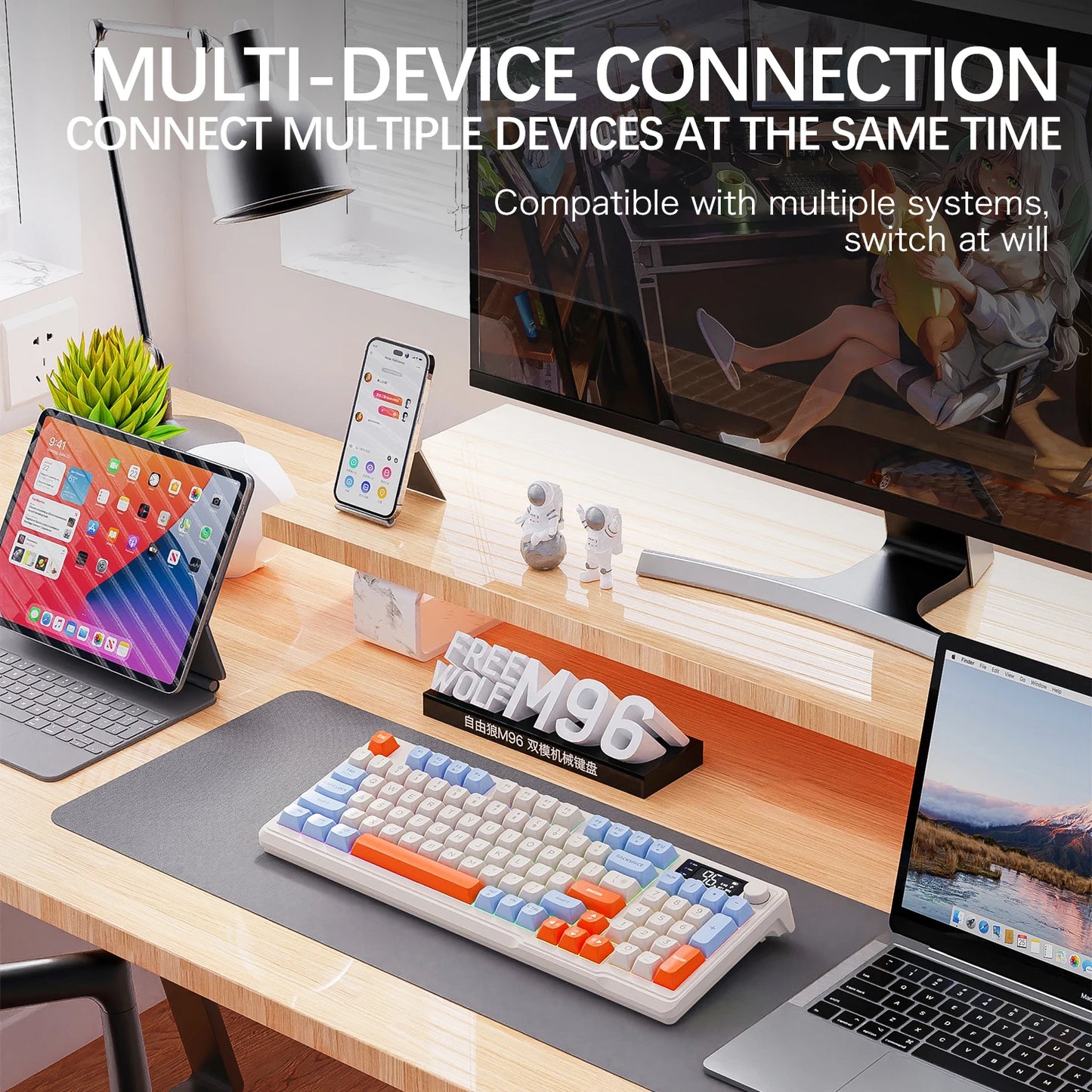 Wireless gaming keyboard