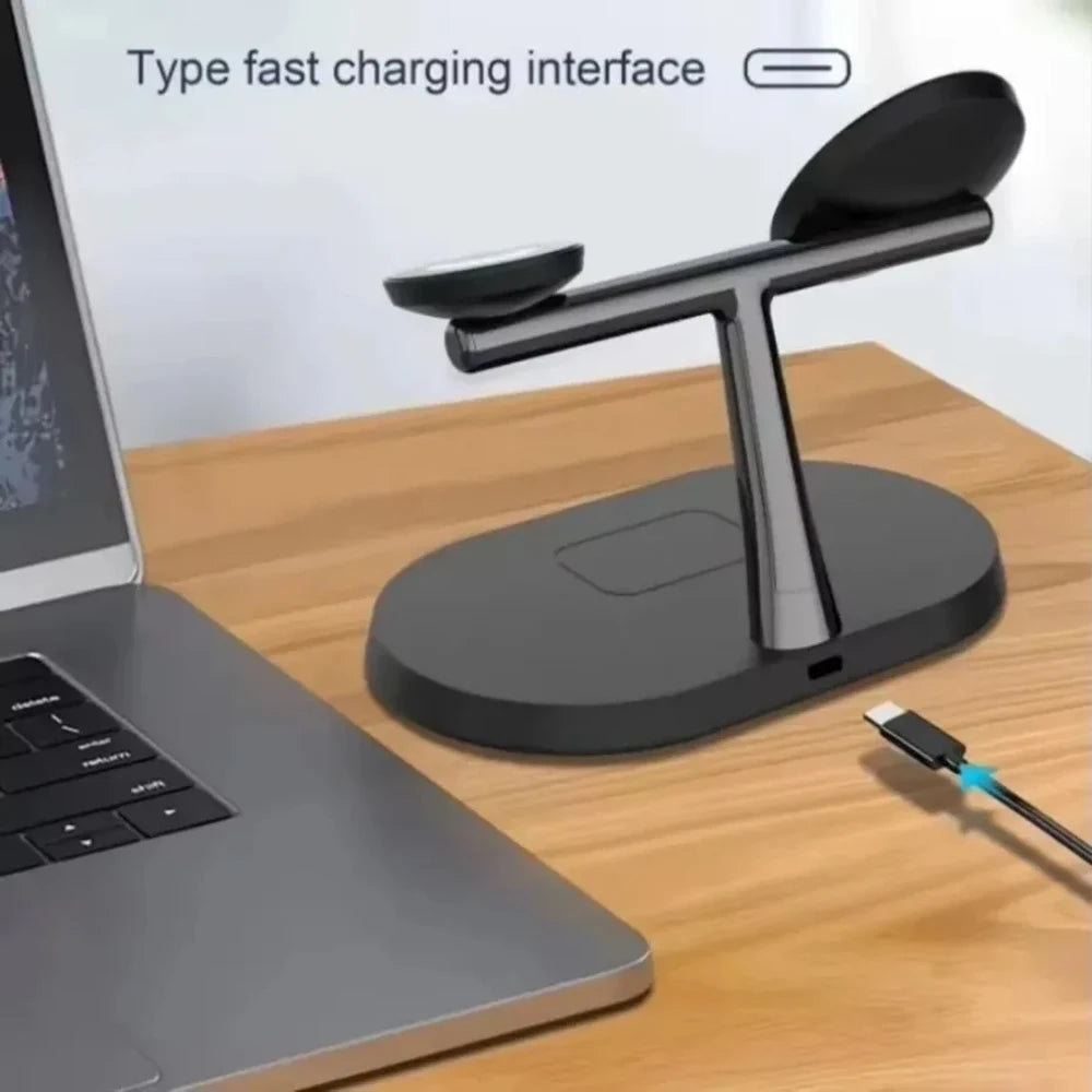 100W 3 in 1 Magnetic Wireless Charger