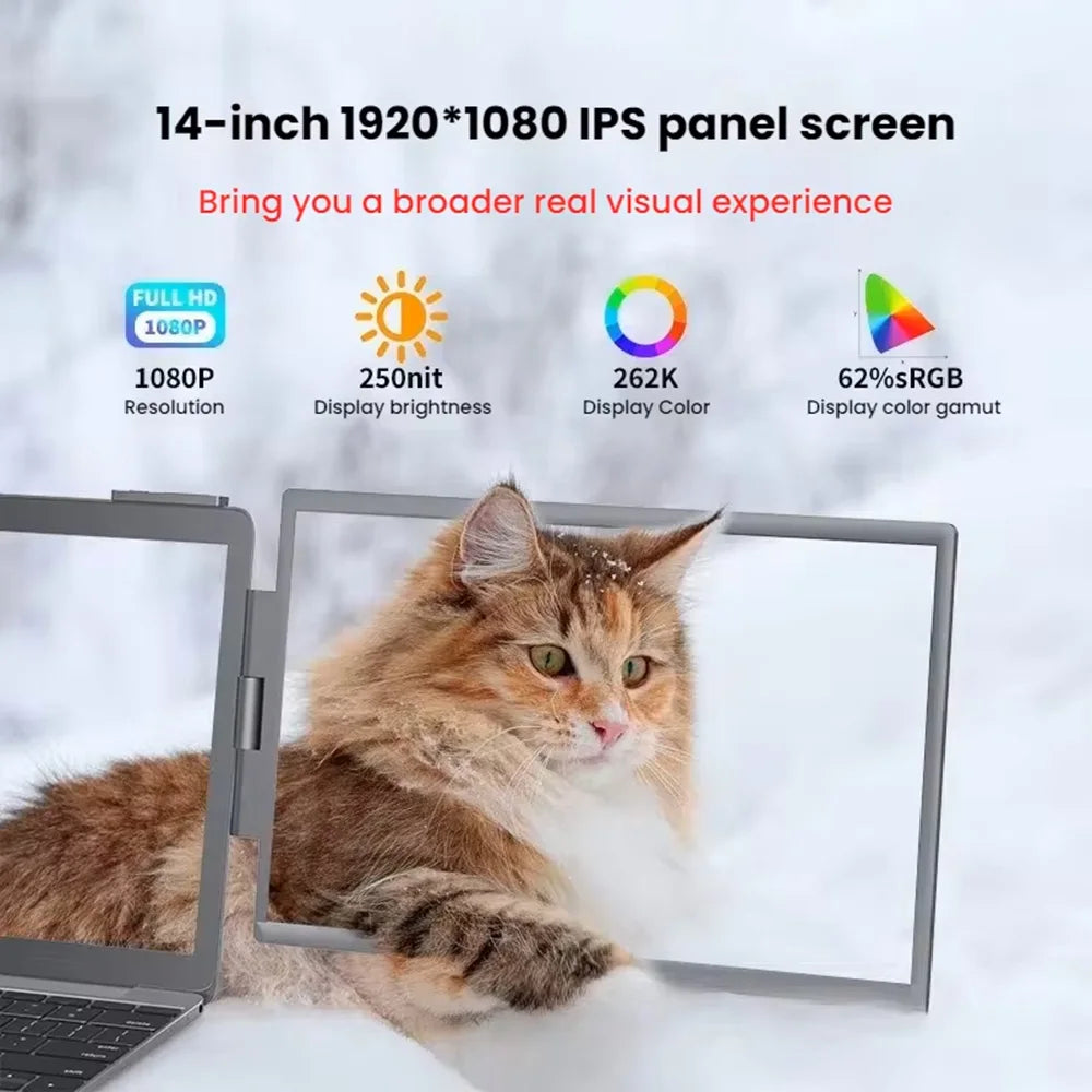 14-inch dual/single portable monitor