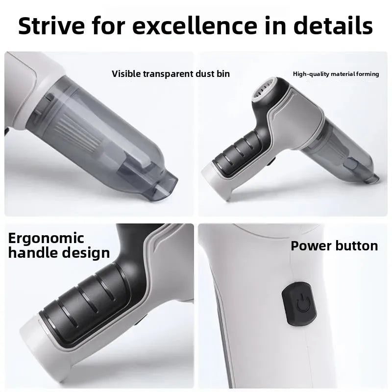 Portable cordless car vacuum cleaner