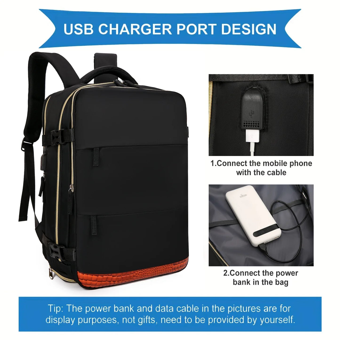 Large capacity travel backpack