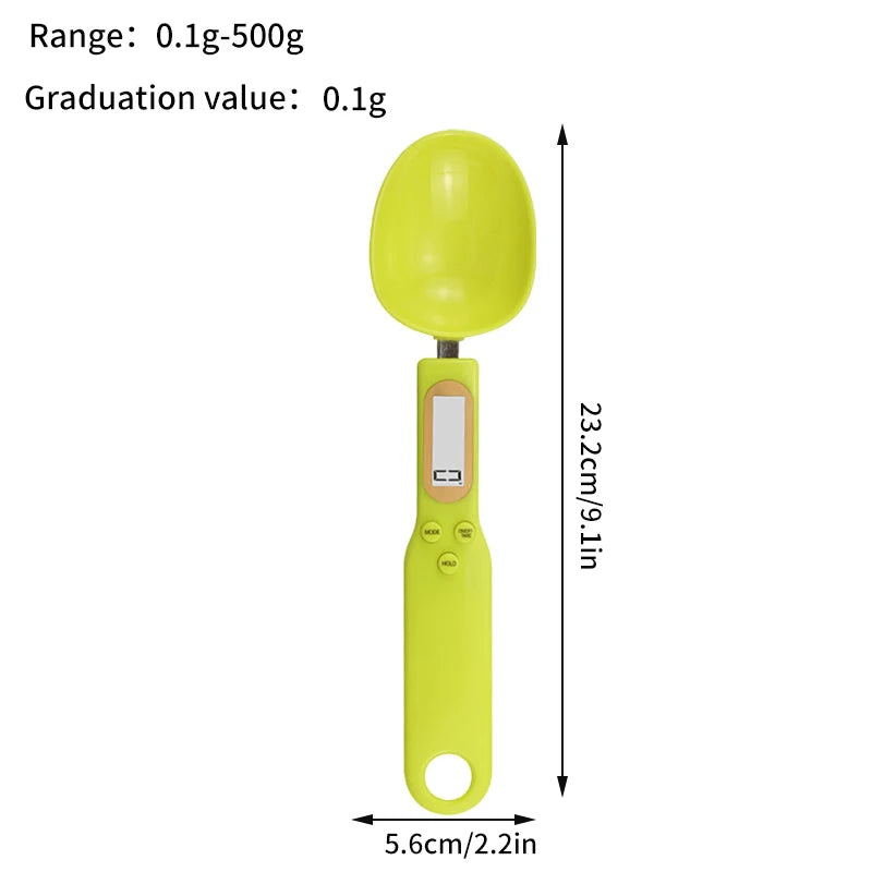 Small battery-operated electronic measuring spoon