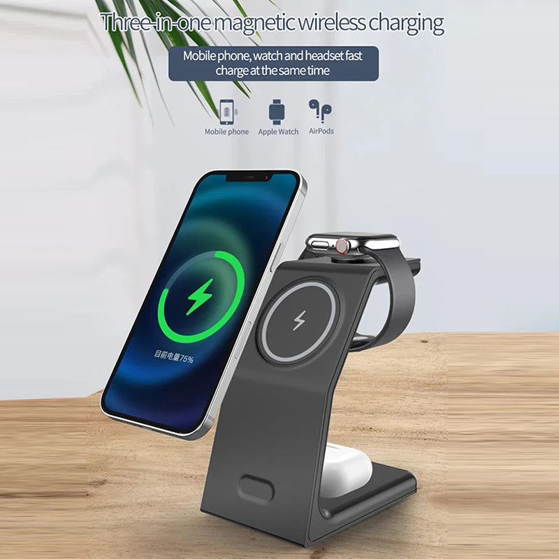 200W 3 In 1 Magnetic Wireless Charger