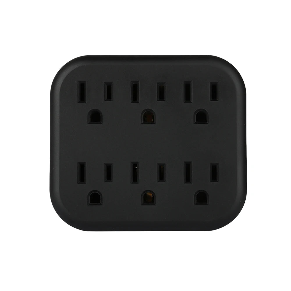 6 Outlet Extender Grounded Wall Adapter