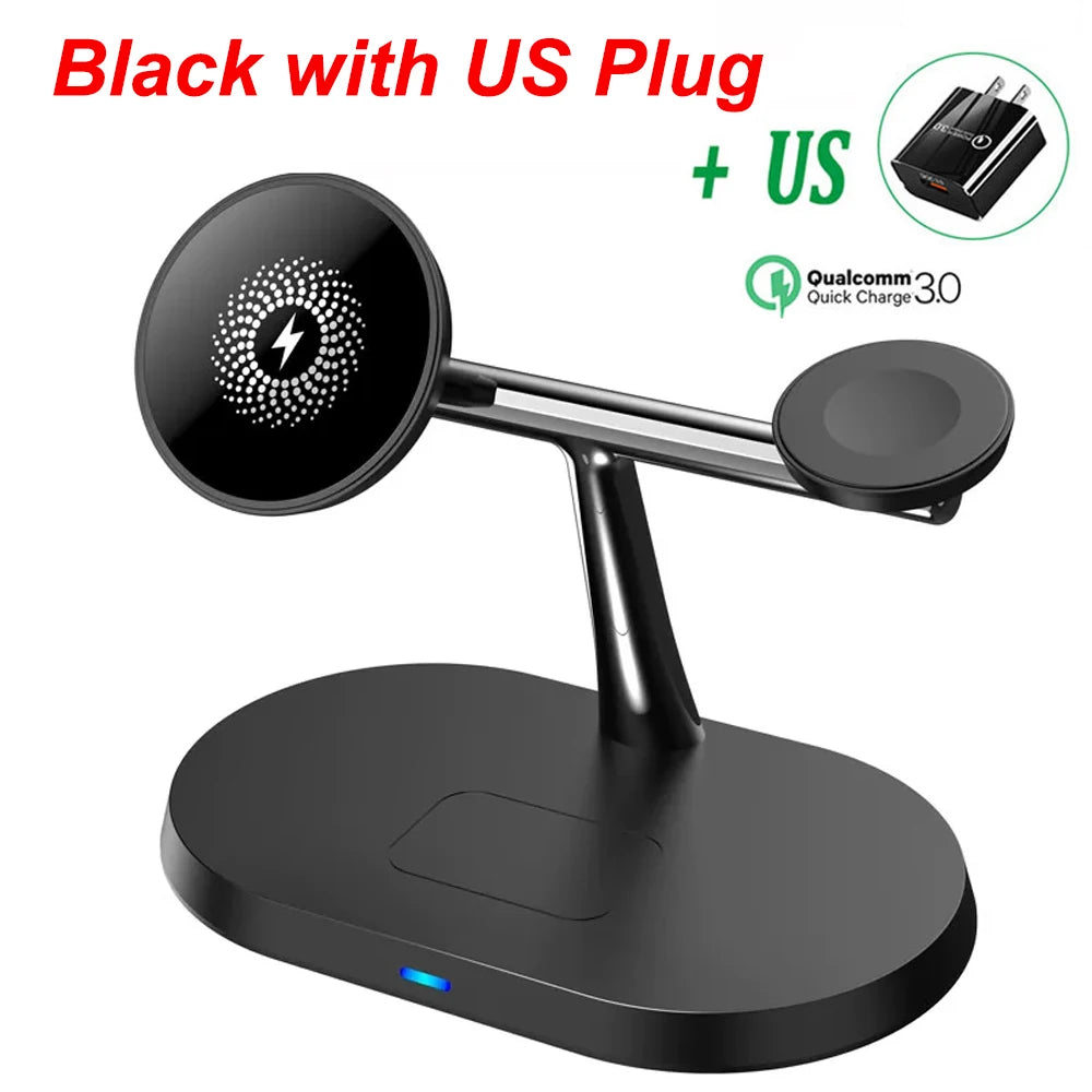 100W 3 in 1 Magnetic Wireless Charger