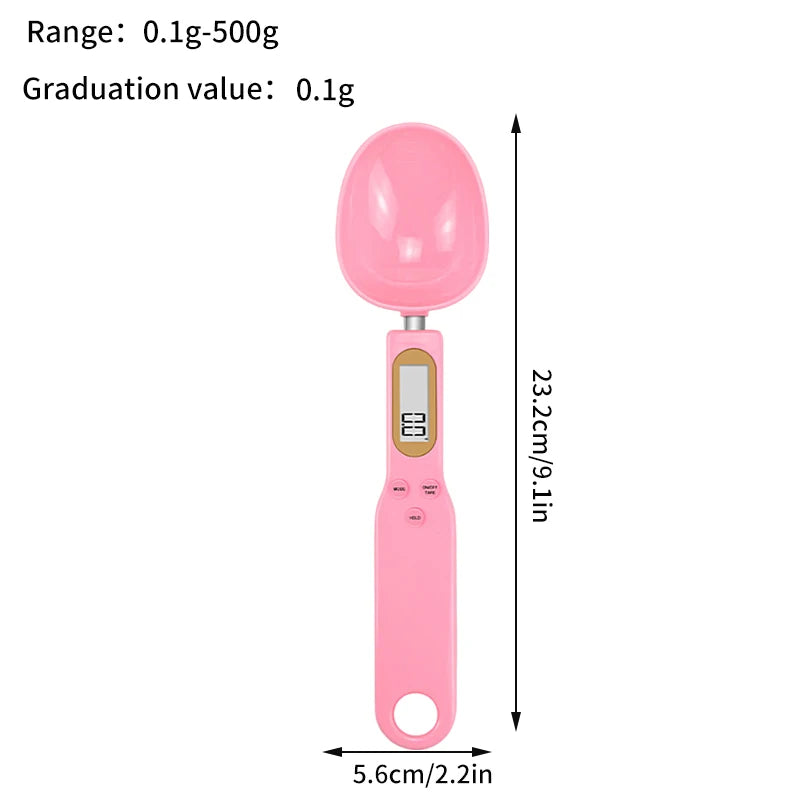 Small battery-operated electronic measuring spoon