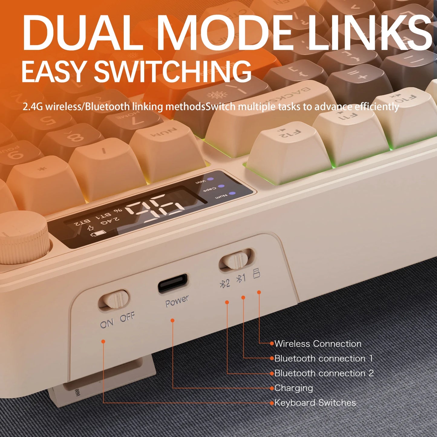 Wireless gaming keyboard