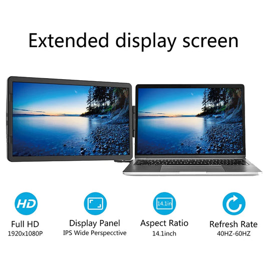 10.6-inch portable monitor, FHD 1920X1080 extended screen