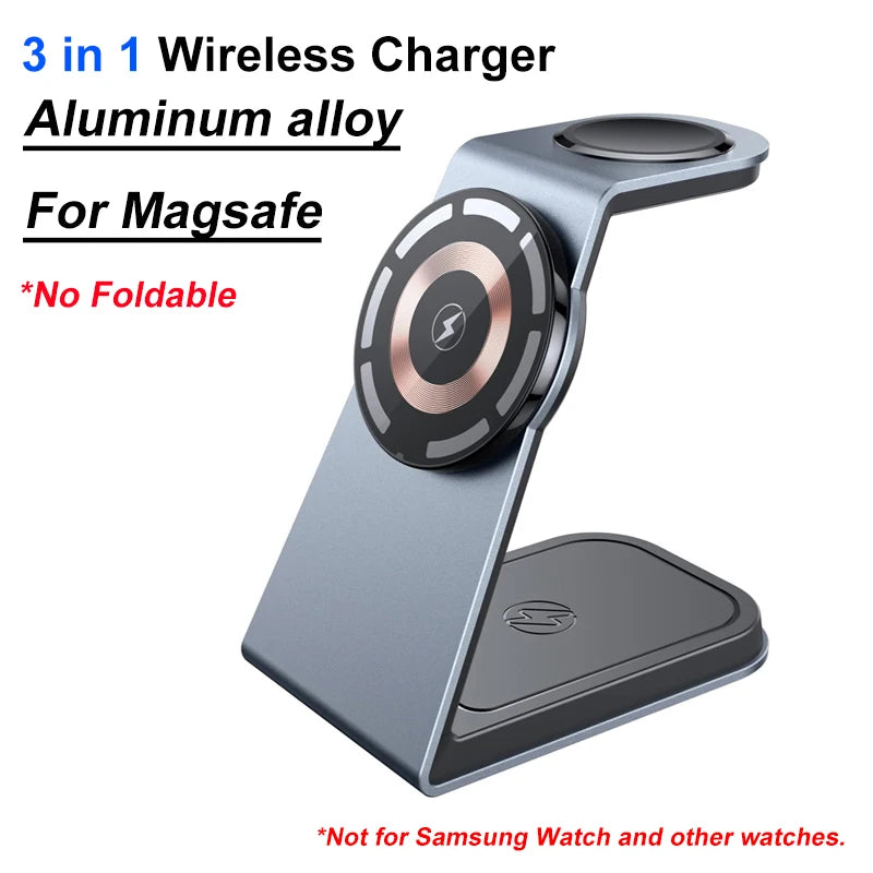 200W 3 In 1 Magnetic Wireless Charger