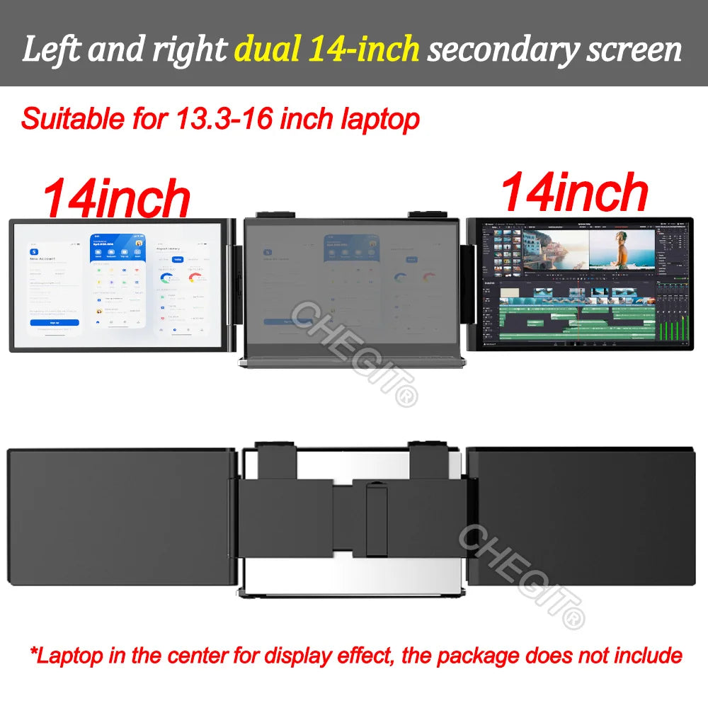 14-inch dual/single portable monitor