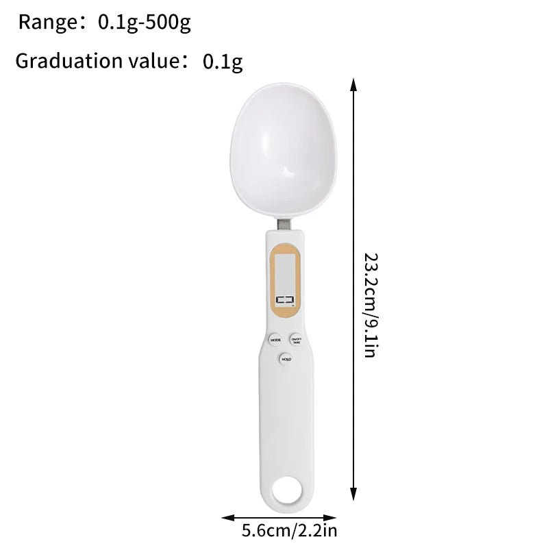 Small battery-operated electronic measuring spoon