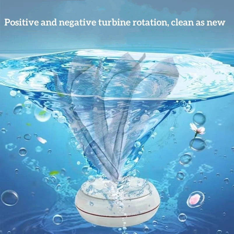 Portable Mini Washing Machine with Rotary Turbine Motor and USB Port