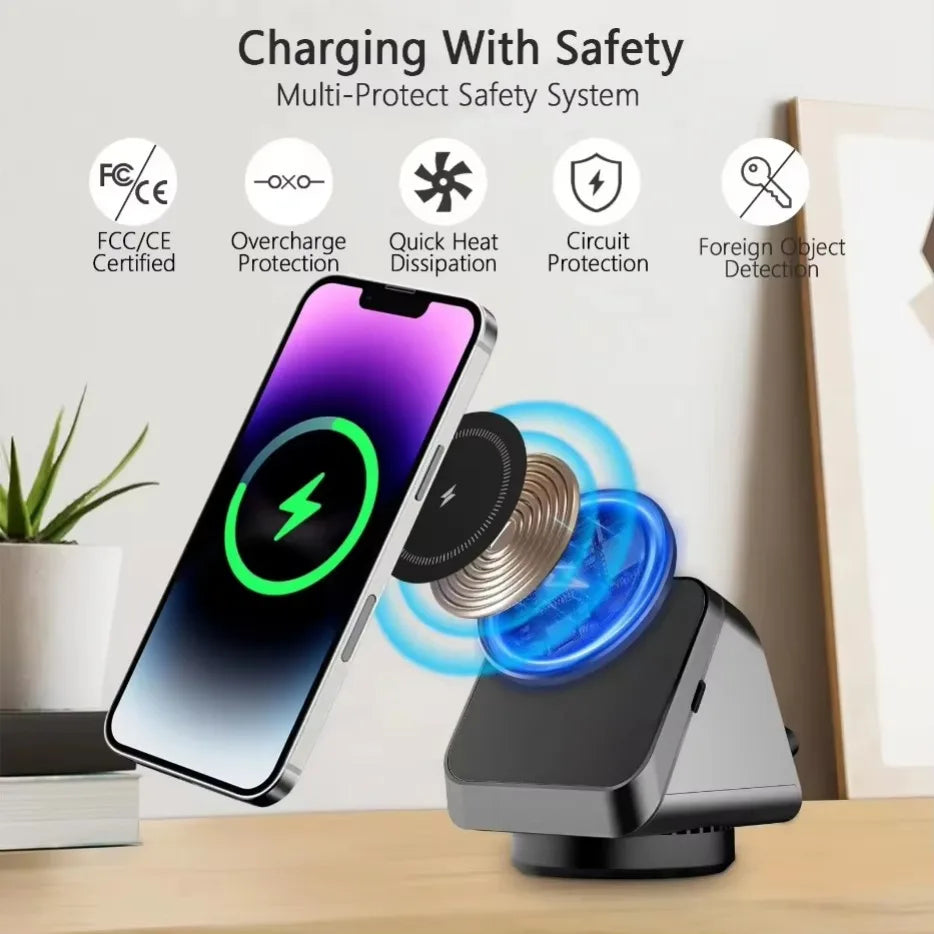 3 in 1 Wireless Charger Stand Magnetic Fast Charging